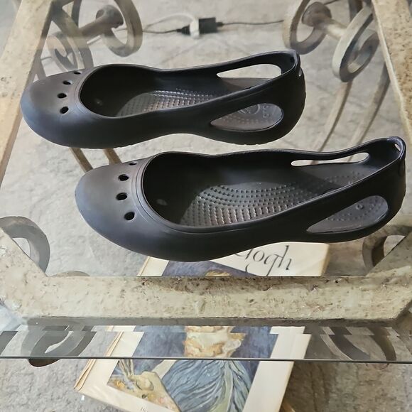 Women's Dark Gray Croc Kadee Ballet Flats Size 8 - Picture 4 of 8